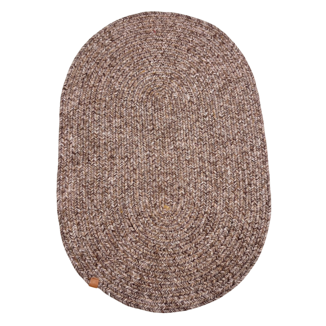 พรม MJhomedesigns Oval Carpet 04 ขนาด 80 x 120 ซม. น้ำตาล_0